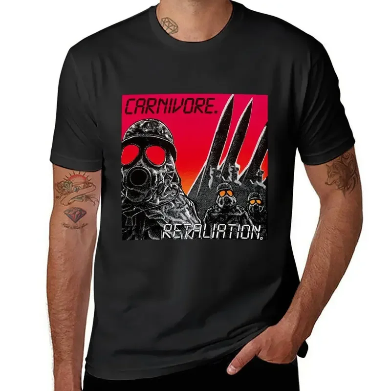 CARNIVORE - RETALIATION #2 T-Shirt oversizeds Short sleeve tee Blouse boys animal print mens graphic t-shirts anime