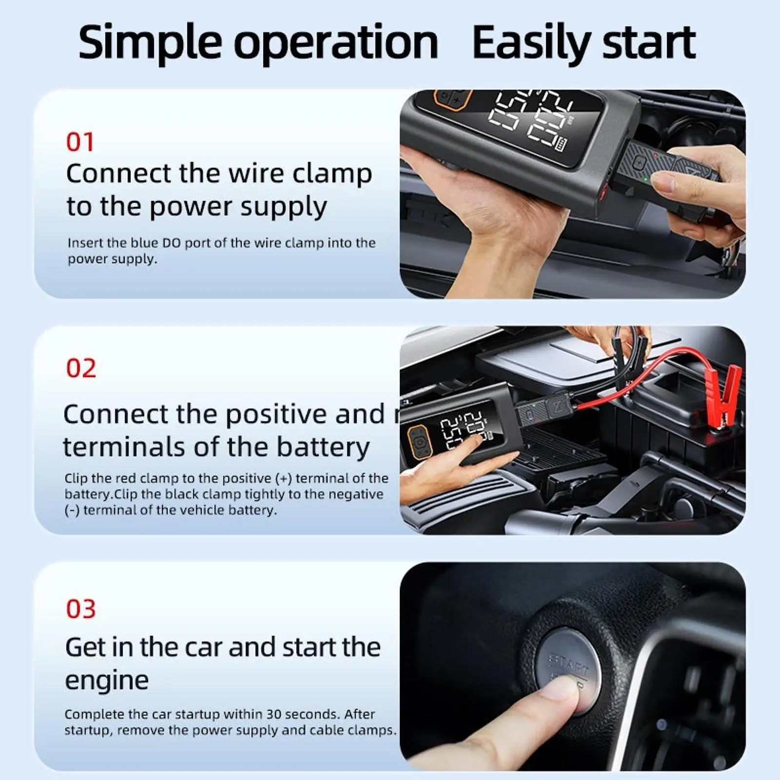Electric Portable Air Pump High Power Car Tire Inflator USB Charging Compressor for Bicycle Motorcycle
