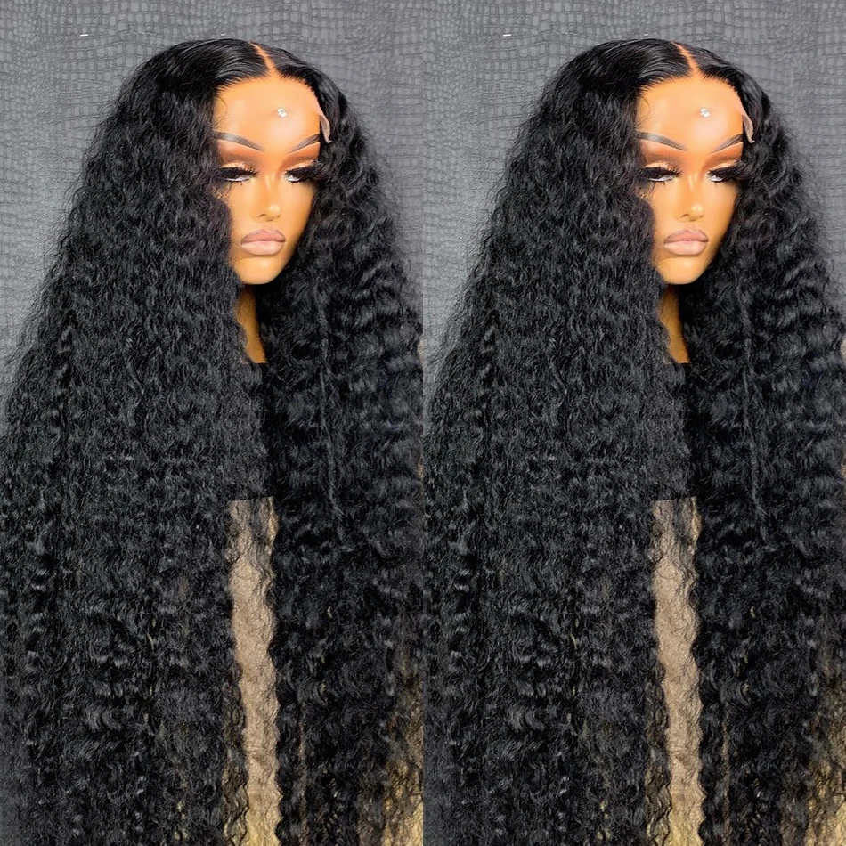 Human Hair Lace Frontal Wig  30 32 34 InchDeep Wave Frontal Wig 13x4 HD Transparent Lace Frontal Wig Deep Wave Lace Front Wig