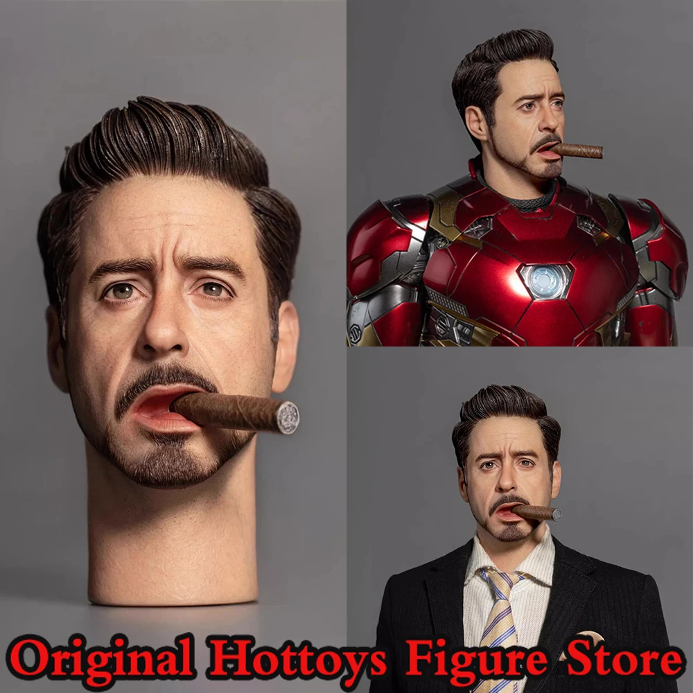 

In Stock IMAGE STUDIO 1/6 Scale Male Soldier Head Sculpture Iron Hero Tony Head Carving Fit 12-inches Action Figure Model Doll