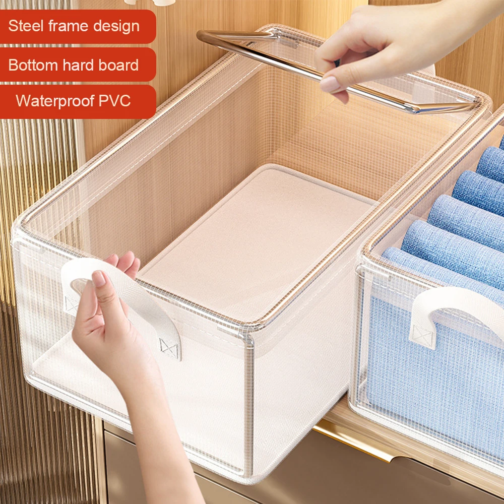 Closet Organizer Transparent Clothes Storage Box For Bedroom Underwear Storage Bin Wardrobe organizer For Jeans Socks