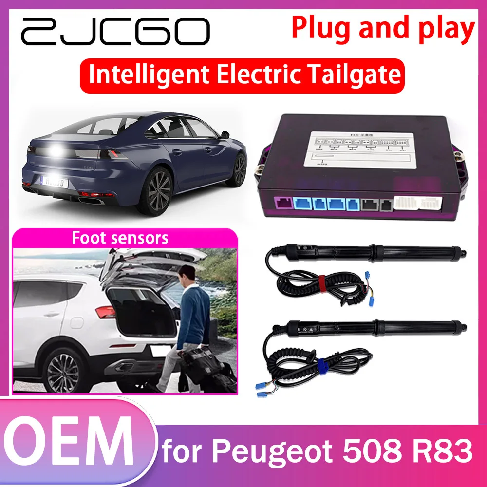 

ZJCGO Electric Tailgate Lift Drive Trunk Opening Tail Gate Lift Soft Close Car Door for Peugeot 508 R83 2018 ~2023