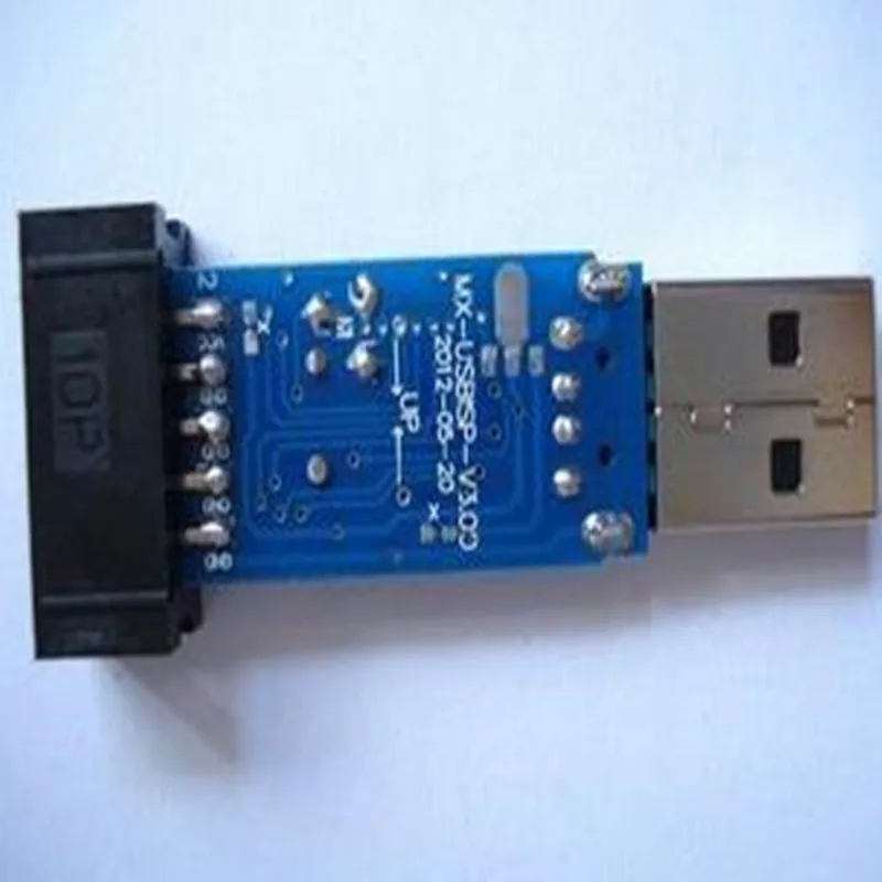 1PC Free Driver USBASP USBISP Module with Overcurrent Protection Red & Blue LED Lights No 64K Limit