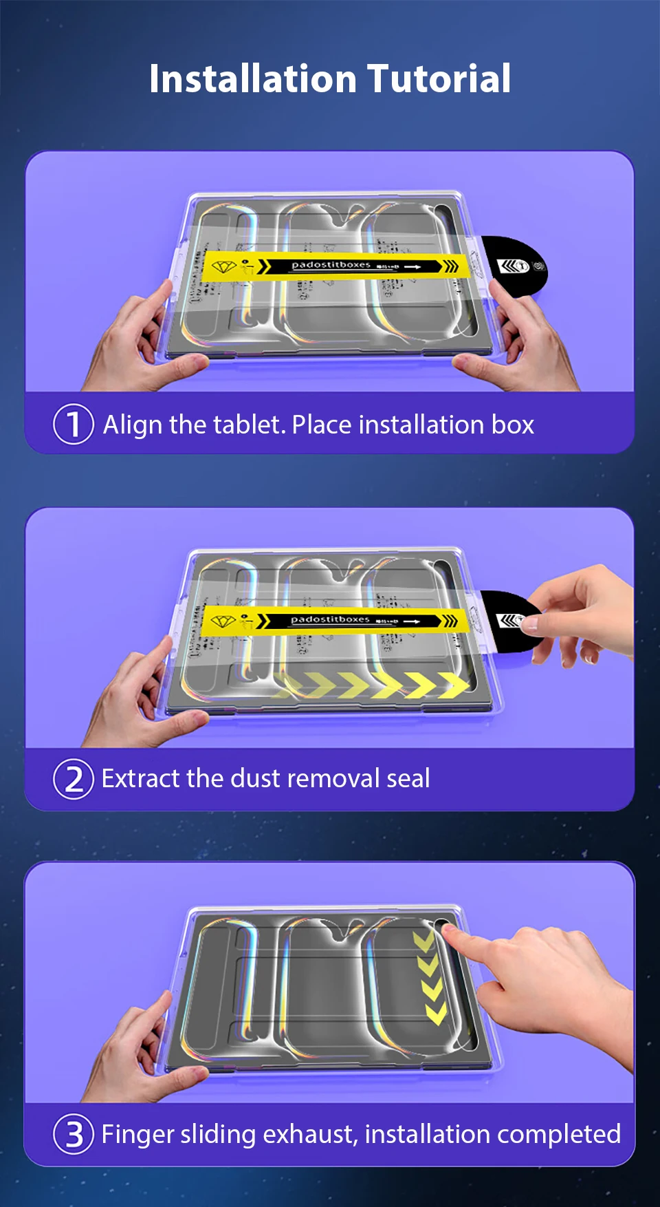 Displayschutzfolie aus gehärtetem Glas für iPad Air 13 Pro 11 12.9 9.7 5. 6. 10. Air5 4 3 2 1 10.2 9. 8. 7th Mini 6 Einfache Installation – Detail 13
