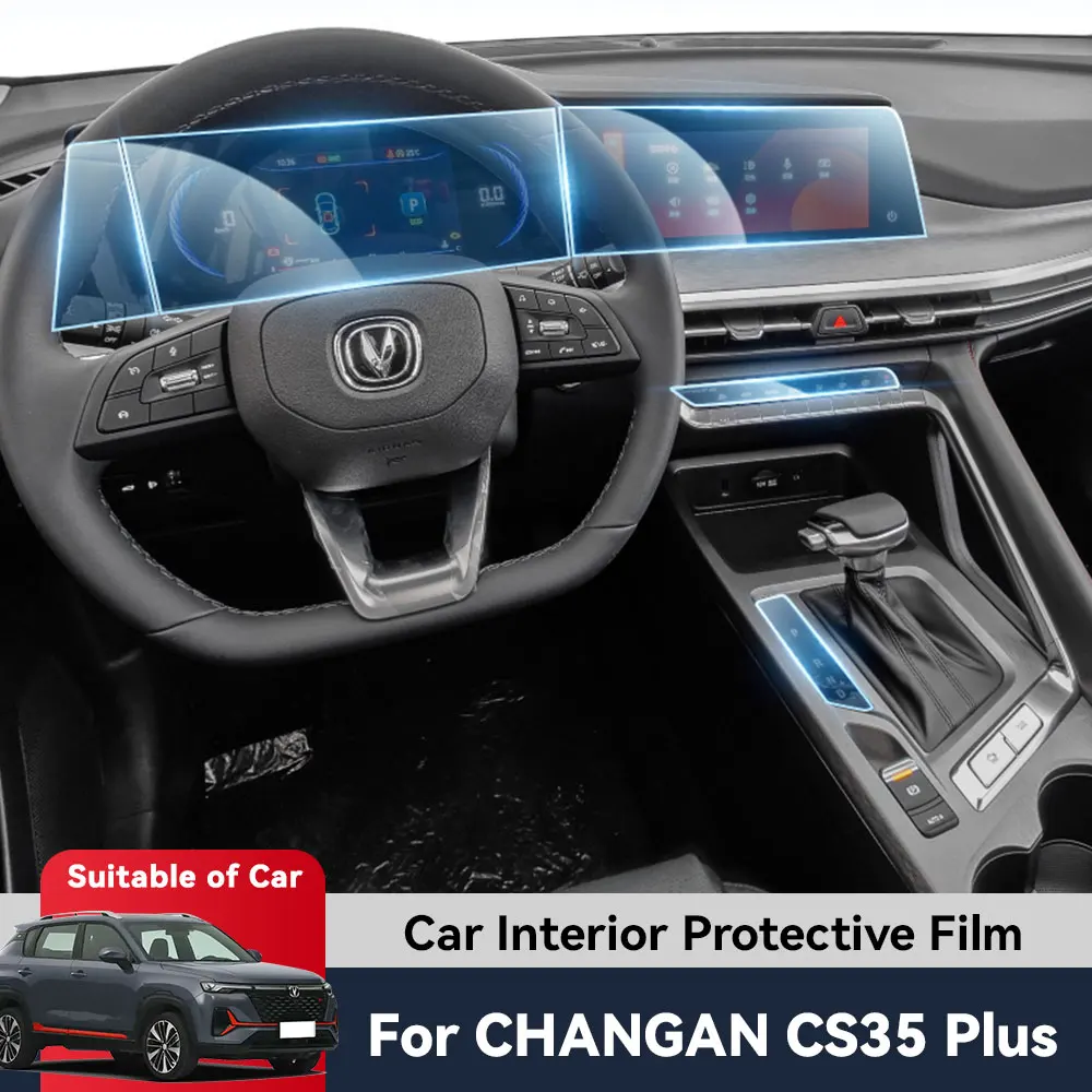 Auto Central Control Screen TPU Navigation Anti Scratch interior Protection Film GPS Navigation For CHANGAN CS35 PLUS 2022-2024
