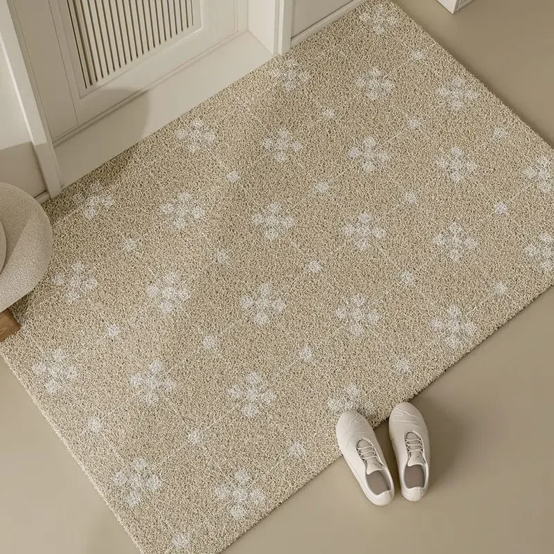 Modern Combination Of Small Squares Wire Loop Door Mat Waterproof Carpet Anti Slip Resistant To Dirt Bathroom Kitchen Carpet