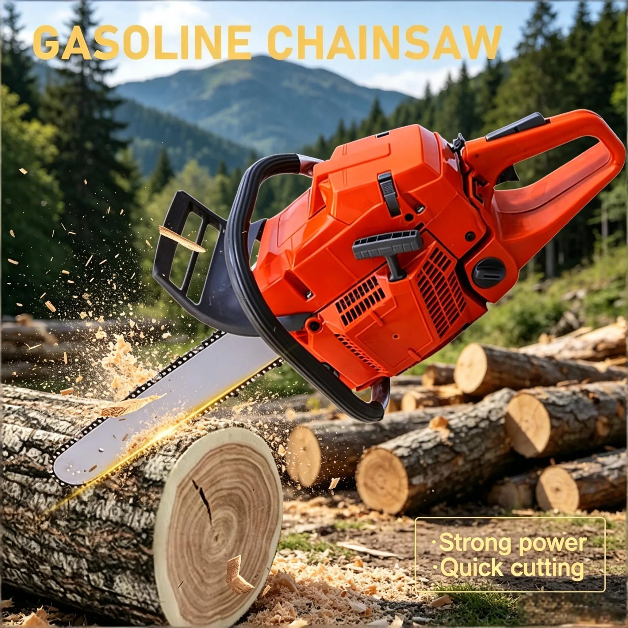 

HUS-365 3.4KW 65cc Gas Powered Chainsaw Professional 2-Stroke Woodworking Tool for Farm Garden Outdoor Tree Cutting