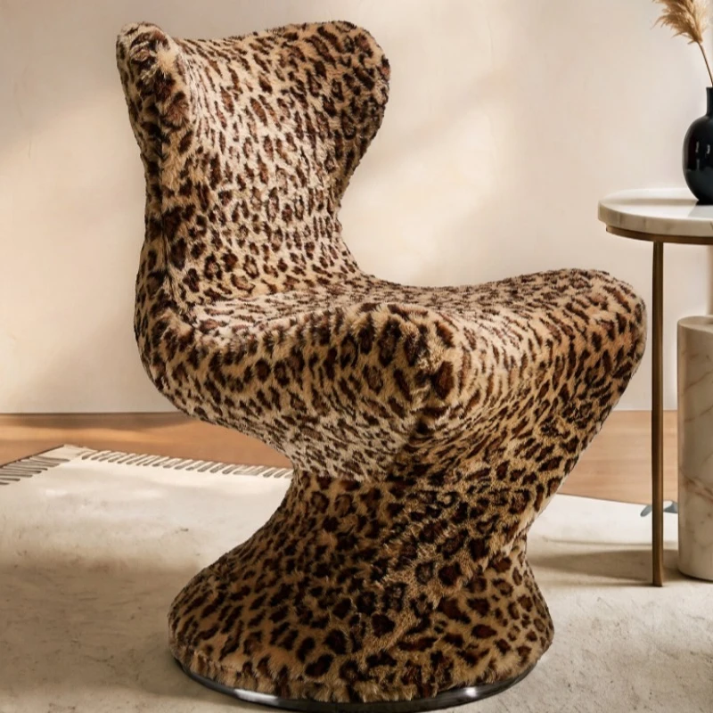 Simple rotating makeup chair retro single sofa chair light luxury