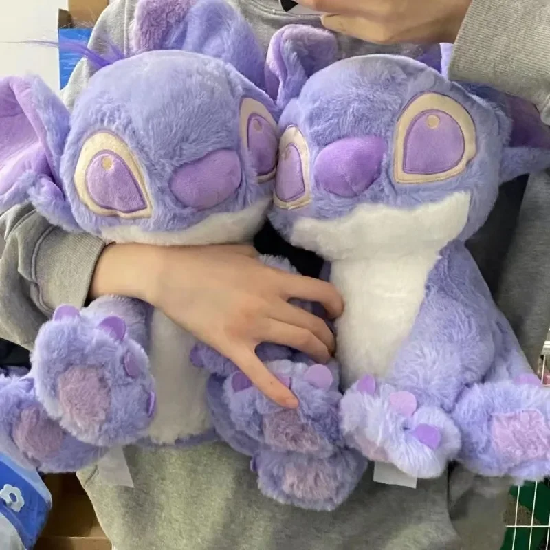 Cartoon Kawaii Purple Stitch Plush Dolls Girl Bed Plush Toys Decoration Anime Large Size Pillow Girlfriend Valentine's Day Gifts