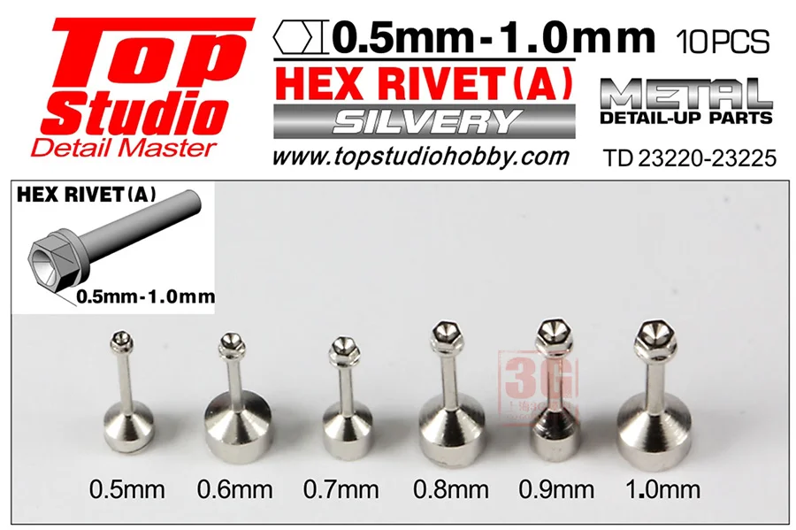 Top Studio DIY Modification Parts 0.5MM-1.0MM Hexagonal Screw A with Multiple Specifications