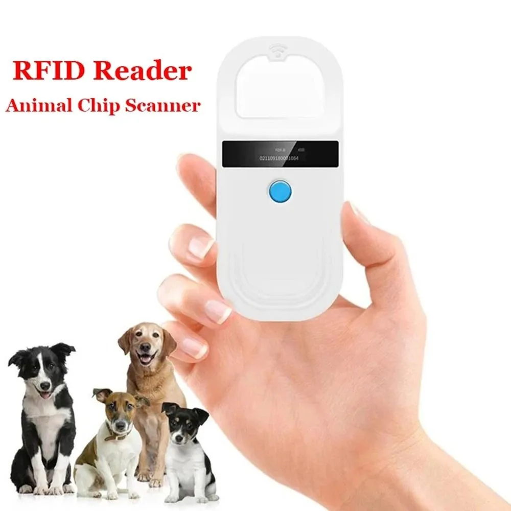 134.2Khz Frequency Animal RFID Reader FDX-B FDX-A Iso11784/5 Compatible Pet Microchip Scanner Glass Tag Support