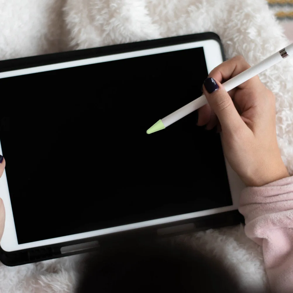 

8 шт. защитный чехол для стилуса, силиконовый экран, сенсорный рукав, наконечник, совместимый с Apple Pencil 1/2 (зеленый матча)