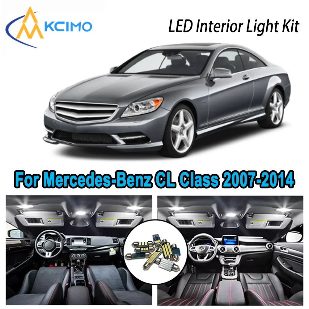 

High-Quality LED Interior Kit for Mercedes-Benz CL Class C216 W216 2007-2014 Premium Error-Free Dome Map Trunk Automotive Lamps