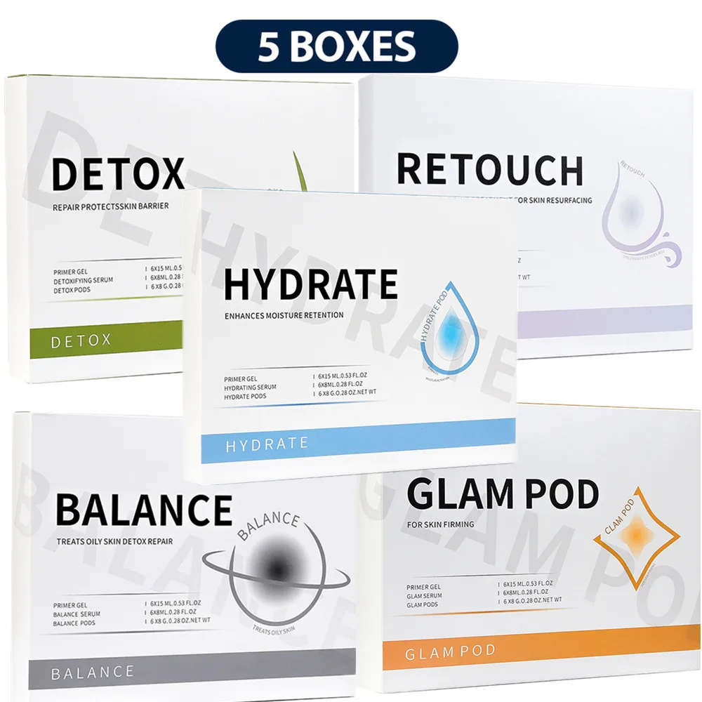 Glam Pod Voor Aqua Gezichtsmachine CO2 Pods Voor Bubble Facial Beauty Machine Herzien Pods co2 Capsule Gels Facial SPA Huid Schoon