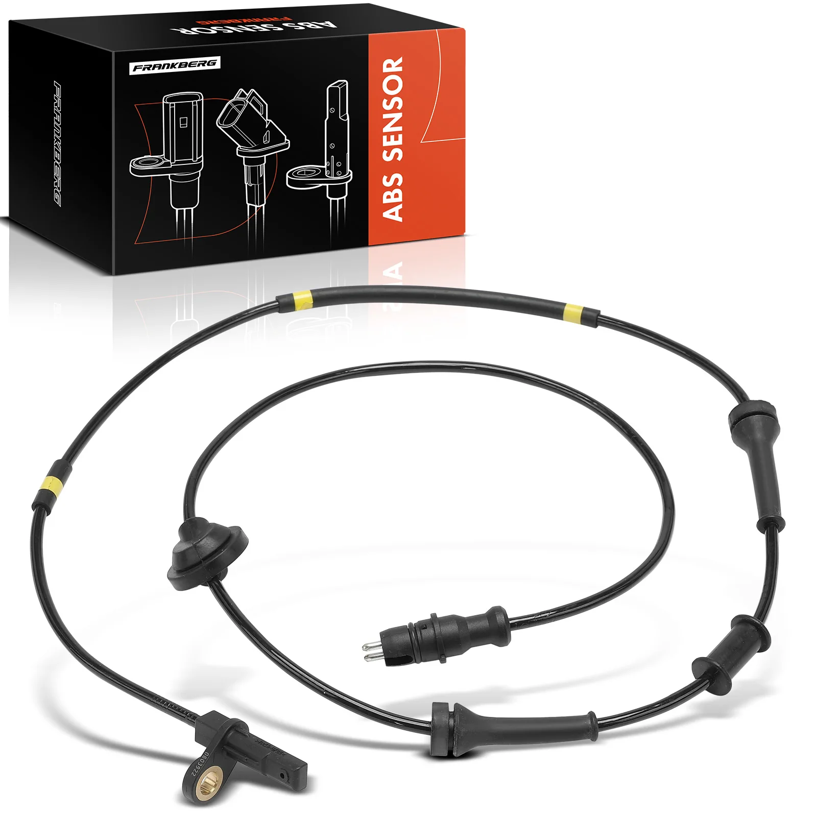 Frankberg 1x ABS Sensor Hinterachse Rechts für Fiat Brava Bravo I 1.2L 1.6L 1.8L 1.9L 2.0L 1995-2002 ALB571 AB1333 60664