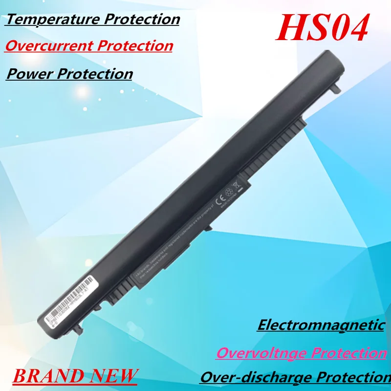 New HS04 HS03 Laptop Battery for HP TPN-C125 TPN-C126 TPN-C128 TPN-I119 HSTNN-PB6T HSTNN-IB6Lb 4cells