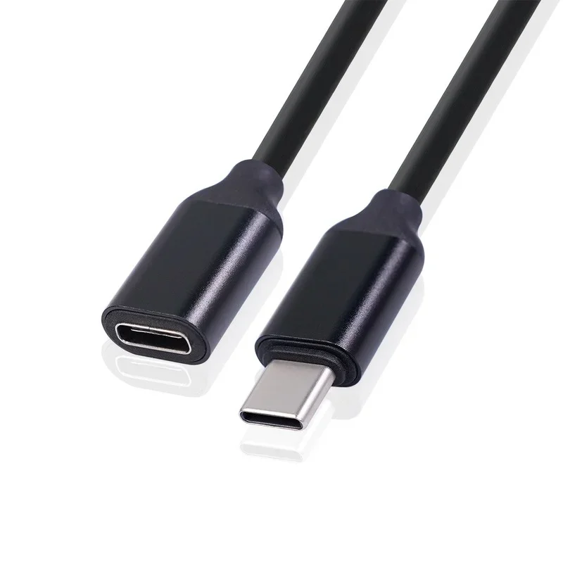 60w tipo-c macho para fêmea cabo de extensão 3a 20v usb fonte de alimentação 0.5/1/1.5m cabo de carregamento que estende a linha de cabo do conector