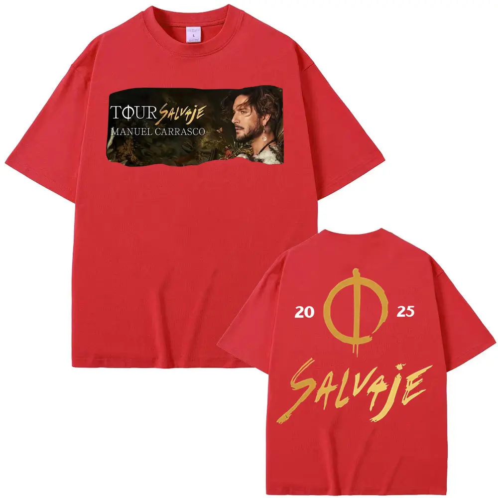Manuel Carrasco Salvaje Album 2026 Graphic T-shirts Men Women Fashion Gothic Vintage T Shirt Cotton 100% Casual Oversized Tshirt