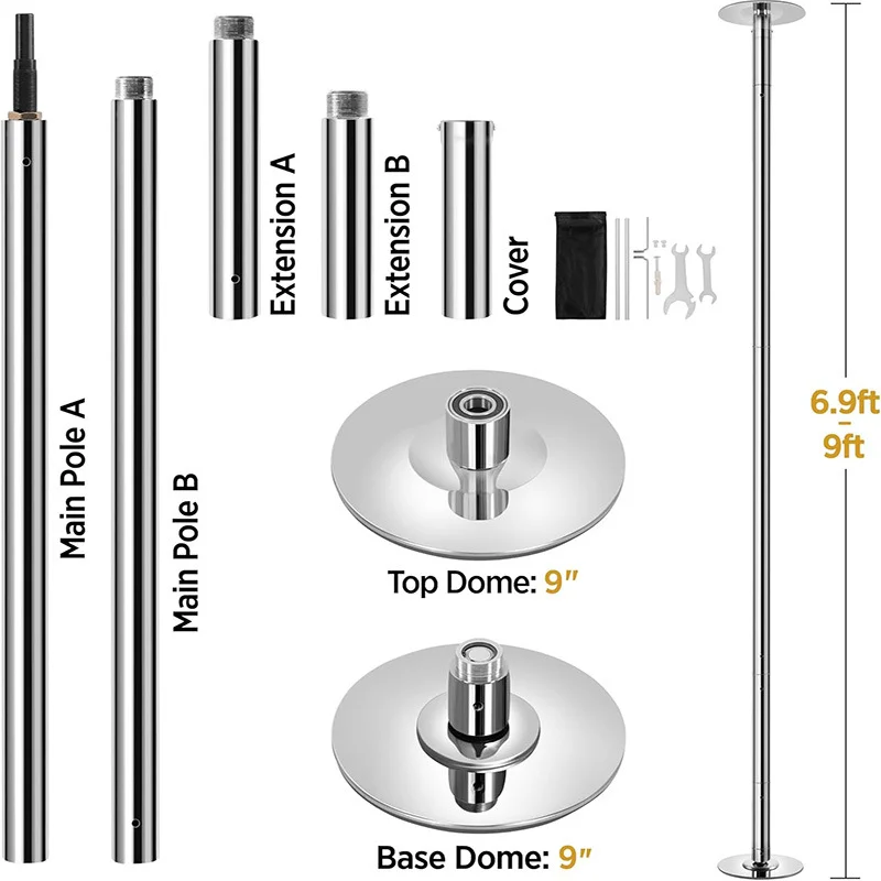 Pole Dance Dance Pole Rotating Fixed Height Adjustable Dance Pole Professional Tubepromote sales