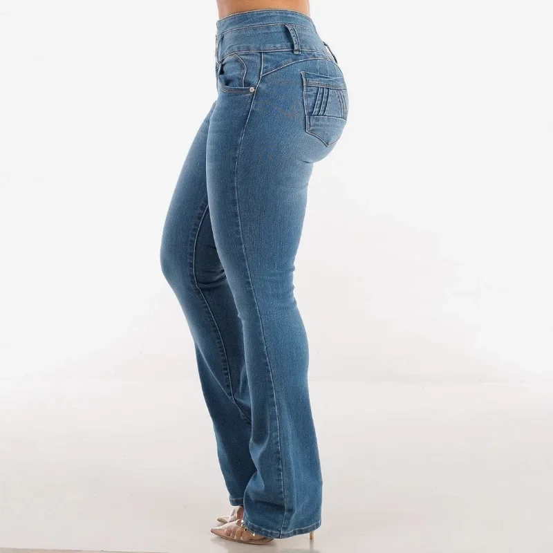 Invisible Crotch Pants 2025 Spring New Hip-lifting Elastic Jeans Women's Sexy Thin High-waisted Micro-pull Pants Sex Free