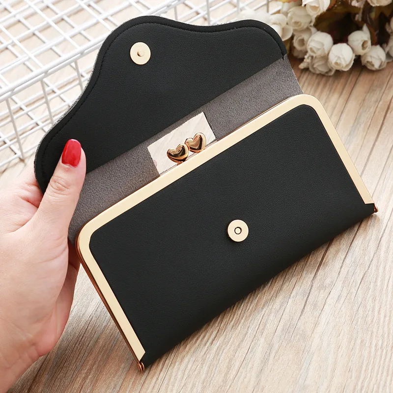 Crown Style Women Wallets Hasp Lady Moneybags Zipper Coin Purse Woman Envelope Wallet Money Cards ID Holder Bags Purses Pocket