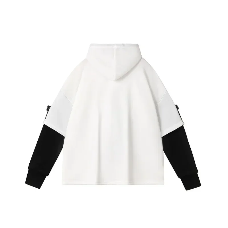 Cute Oversize Hoodie With Bear Bag Womens Autumn Patchwork Sweatshirts Pullovers Japanese Streetwear Aesthetic Hoodies Y2k