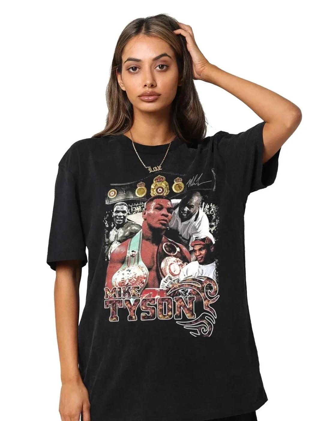 Iron Mike Tyson Vintage Mens Womens Boxing Fans Gift T Shirt. Short Sleeve 100% Cotton Casual T-shirts