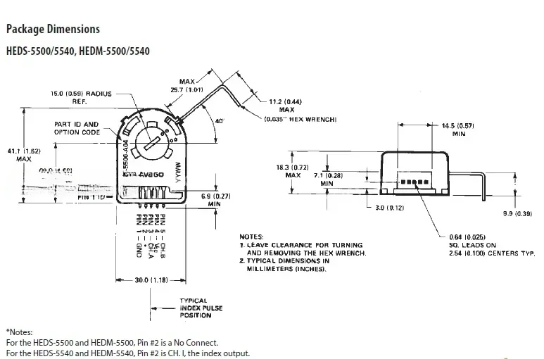 Encoder -5500  A06 HEDS-5500-A06