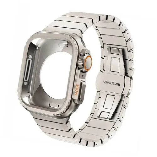 Funda + correa para Apple Watch Band 10 42 46mm Ultra 2 49mm 9 8 7 6 SE 5 carcasa protectora de Metal de acero actualización Iwatch 49mm 45mm 44mm