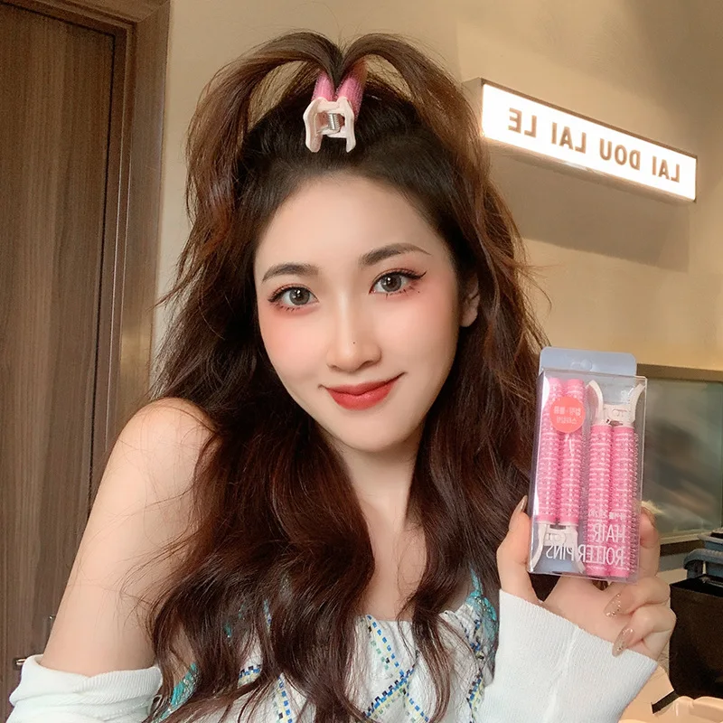 

Bangs Hair Root Fluffy Hair Clips Lazy Hair Top Styling Curling Barrel Portable Korean Hair Clips Hair Rollers For Women Girls