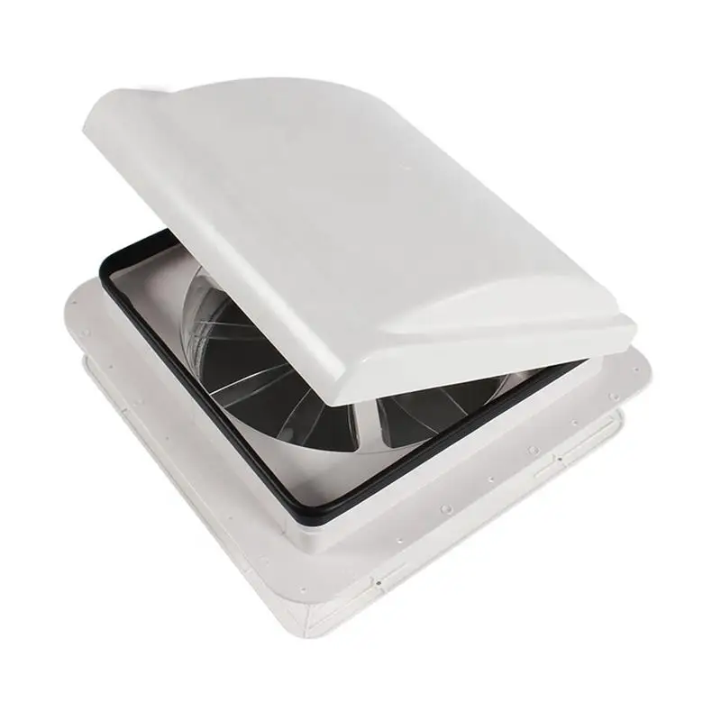

Intelligent Library RV Parts 14'' 420mm DC 12VDC White Color Lid Manual Control RV Roof Vent Fan Caravan Vent