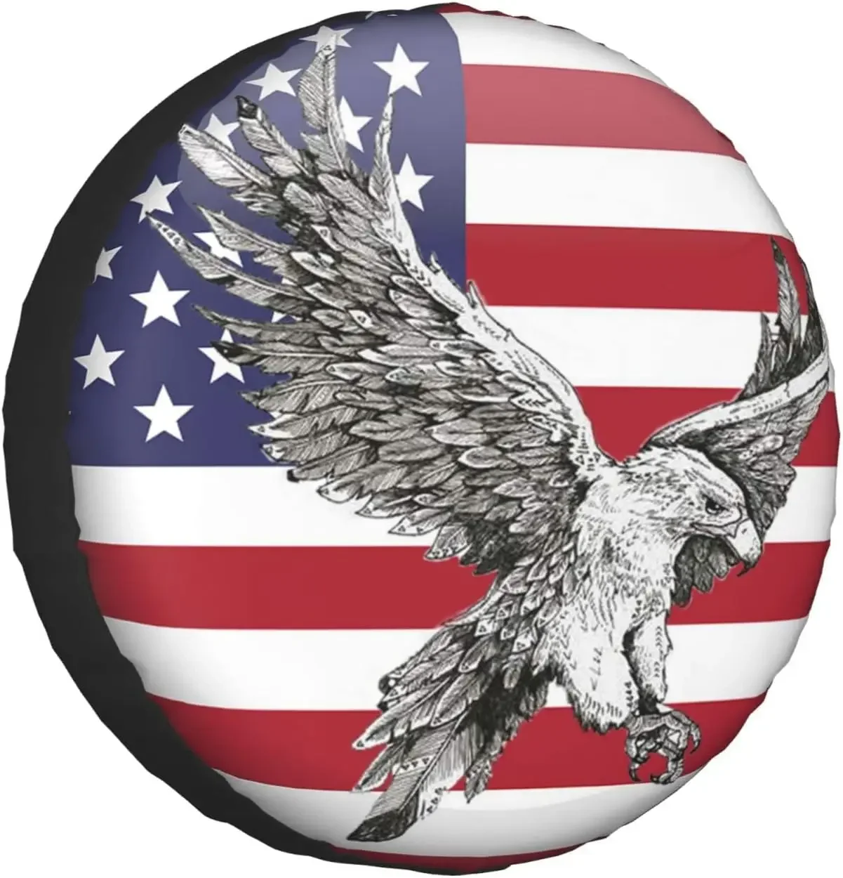 

Американский Орел, флаг США, чехол для запасного колеса, защита для колес, защита от пыли, подходит для автофургона, внедорожника, грузовика, кемпера, путешествий, кемпинга, прицепа