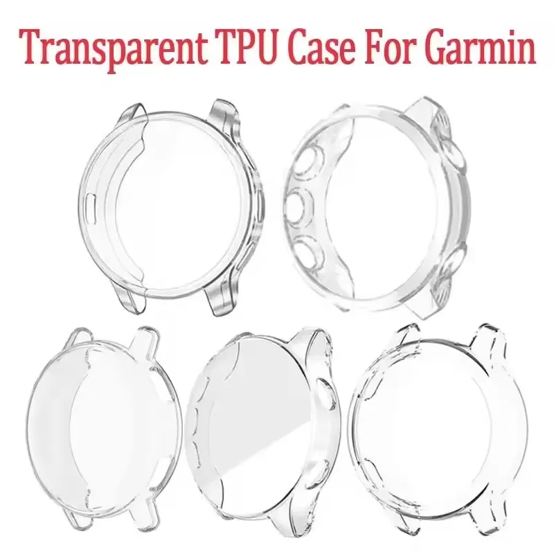 High-definition Transparent Full-coverage Watch Case for Garmin Venu/2/2 Plus/SQ Soft TPU Design with Glossy Finish Easy Removal