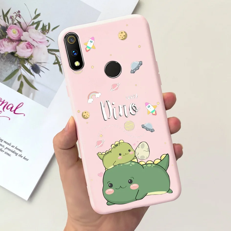 For Realme 3 Case RMX1825 RMX1821 Back Cover Popular Flower Shockproof Silicone Bumper For Realme 3 Pro RMX1851 3i Realme3 Coque