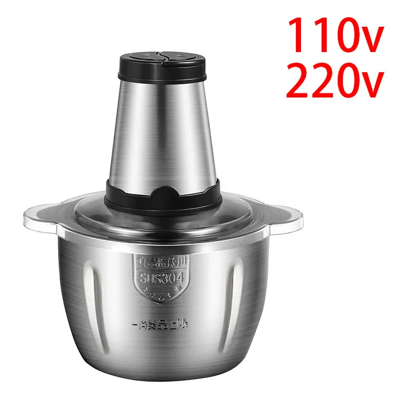 110V 220V 2L 3L Meat mincer Vegetable mincer Kitchen stirring mincer Domestic homeuse meat grinder US EU