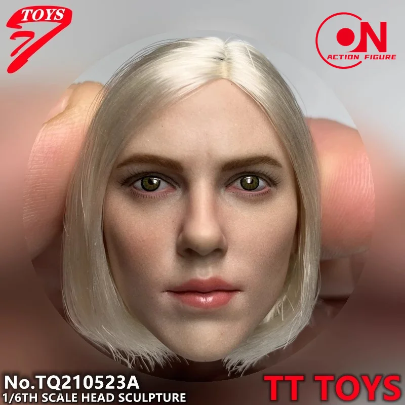 TQ210523 1/6 스케일 스칼렛 요한슨 헤드 스컬프트 여성 군인 헤드 조각 모델 12인치 액션 피규어 바디 인형에 적합
