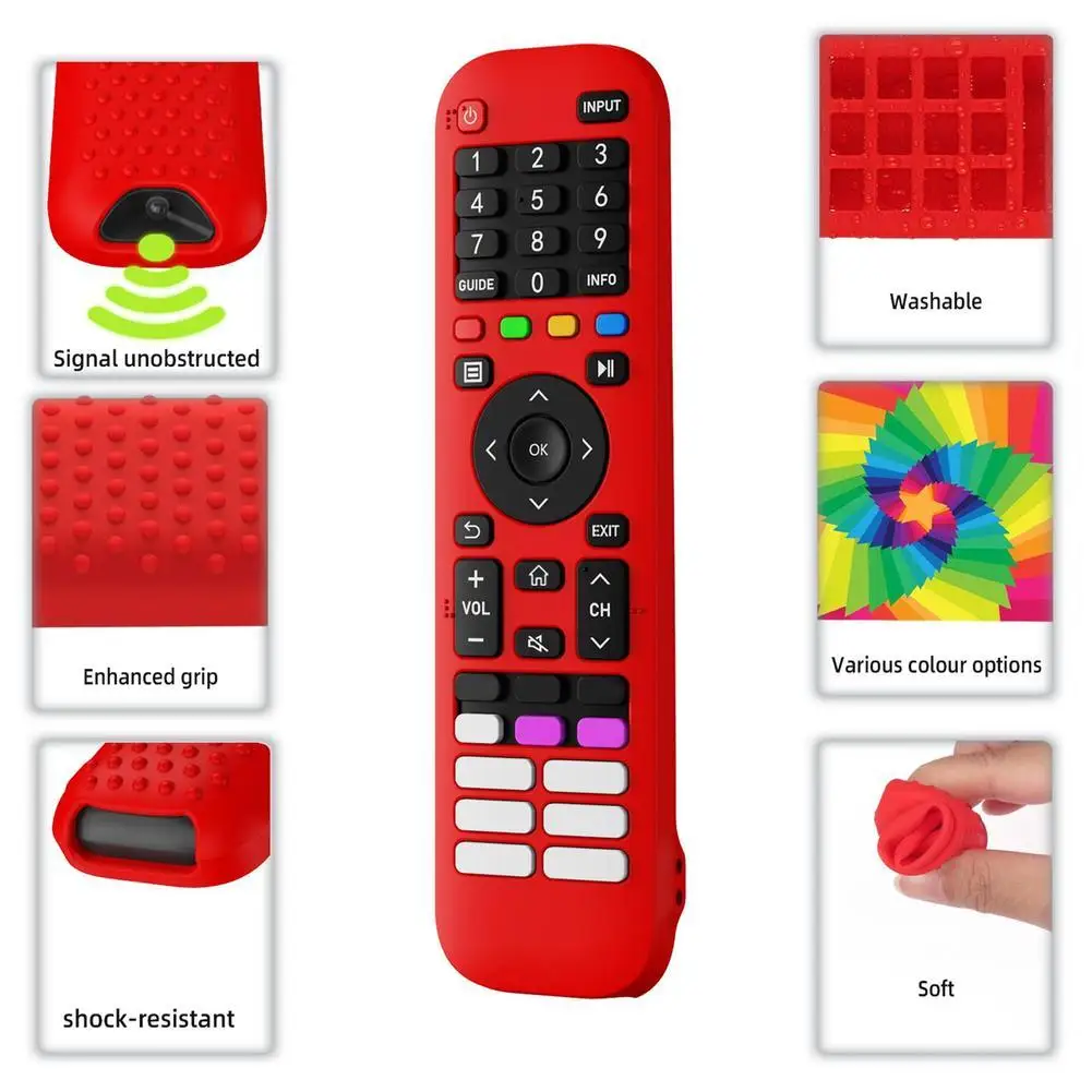 Silicone Protective Case For Hisense EN2A30 EN2P30H EN2J30H Remote Control Smart TV Shockproof Cover Skin-Friendly Sleeve