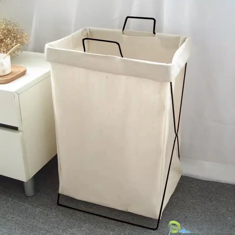 

Большая складная корзина для белья и игрушек с железным каркасом для дома