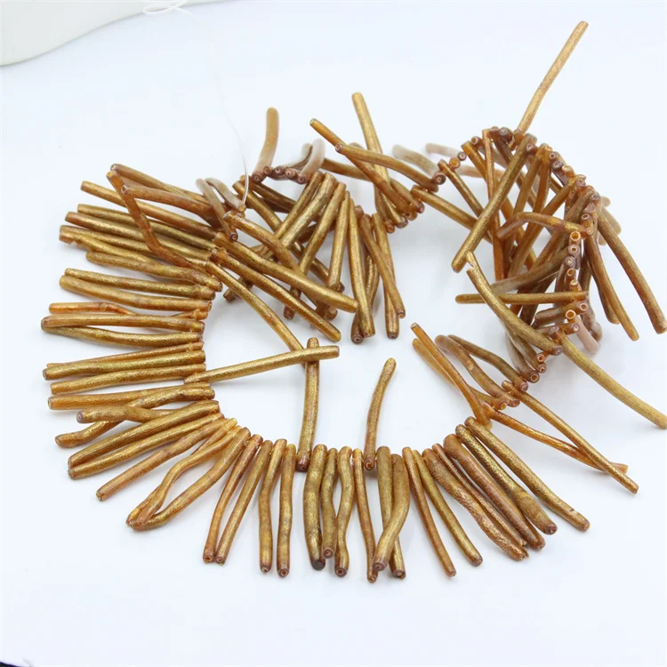 Irregular Tiny Branch Golden Coral Beads Good Quality Charms For Jewelry Making Diy Tribal Necklaces Earrings Accessories  Gifts