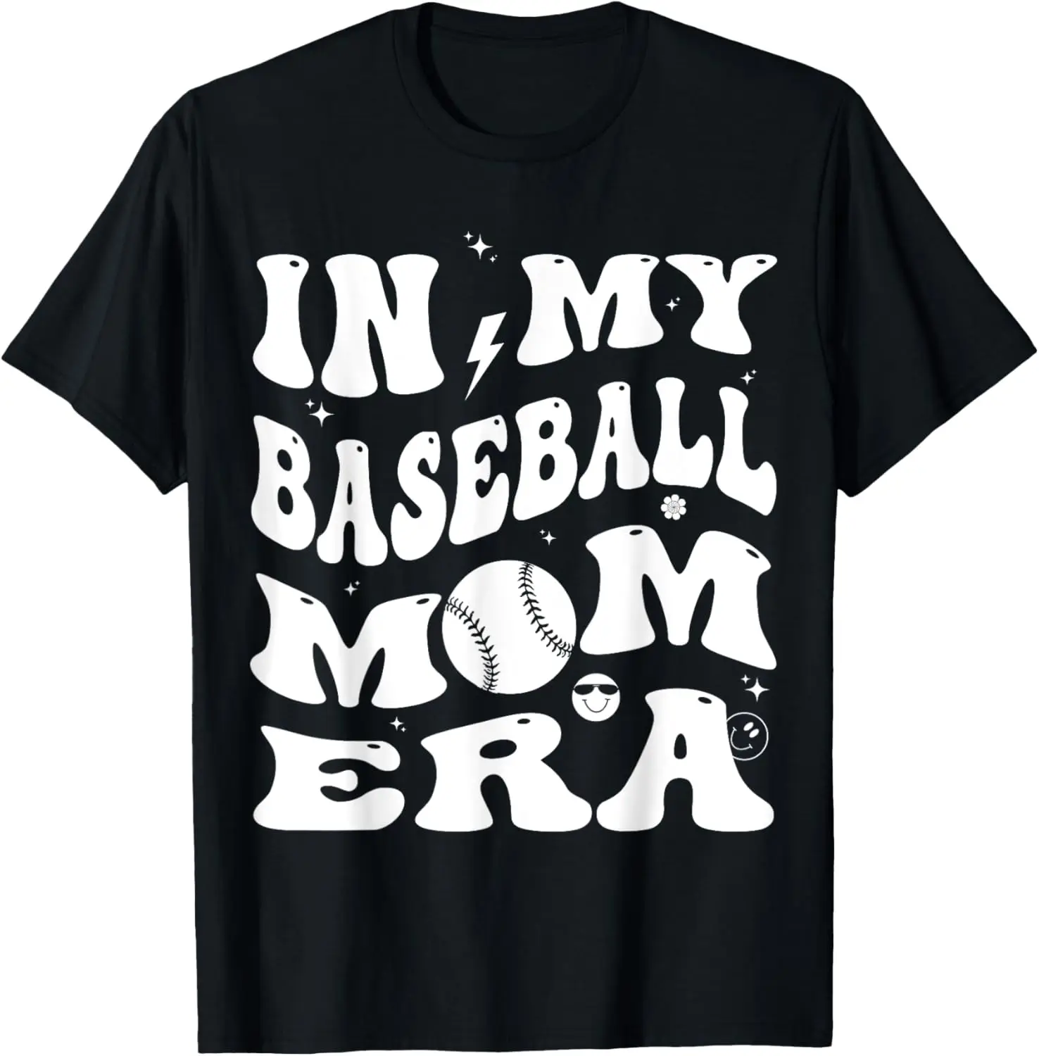 

In My Baseball Mom Era Groovy T-Shirt