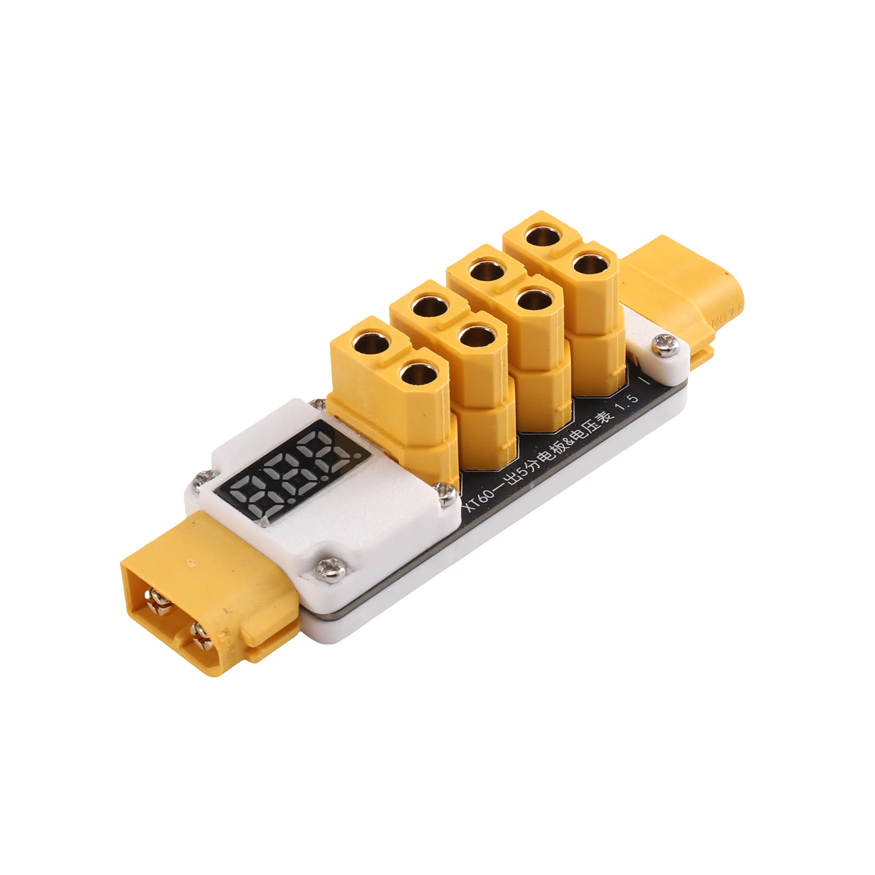 MACH-4-32V 40A XT60 1-To-5 Power Distribution Board With Voltage Display Modified Accessories For RC Airplane/Car/Boat