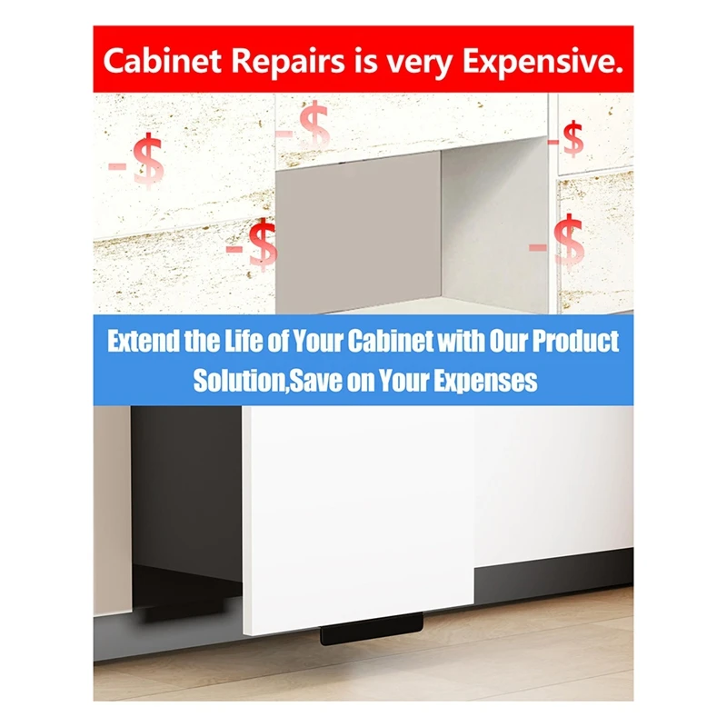 Cabinet Foot Pull for Trash Drawer, Trash Cabinet Foot Pull, Touchless Hands Free Design for Full Overlay Cabinet Door