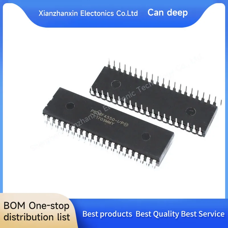 1PCS/LOT PIC18F4550-I/P PIC18F4550 DIP-40 The microchip controller chip