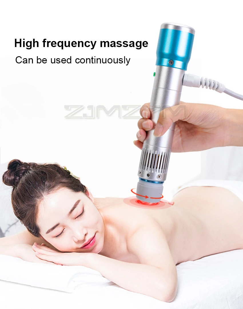 Portable Physical Therapy Equipment ED Electromagnetic Extracorporeal Shock Wave Therapy Machine Pain Relief Body Relax Massager