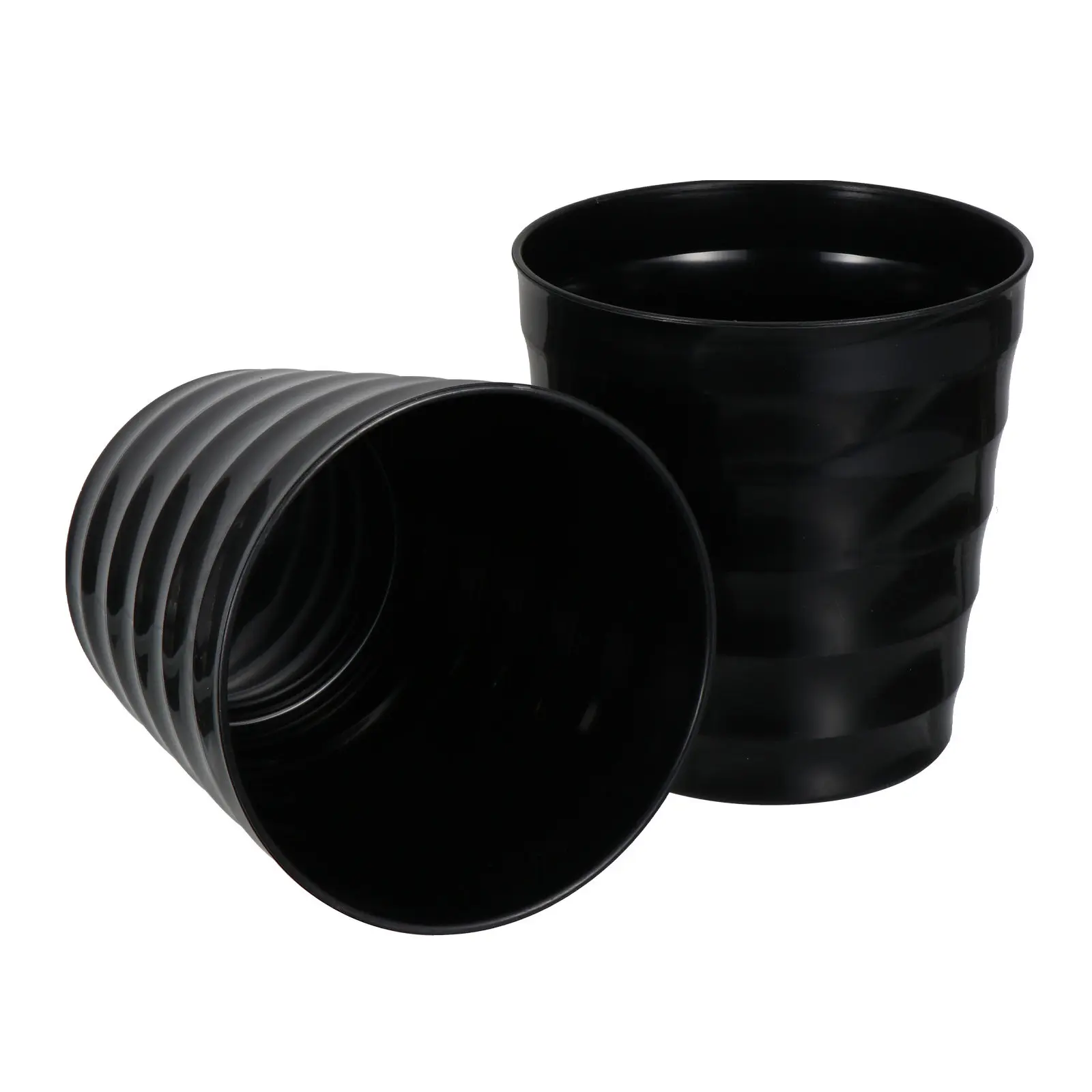 2Pcs Thick Plastic Flower Planters with Drainage Holes Indoor Outdoor Herb Succulent Garden Pots