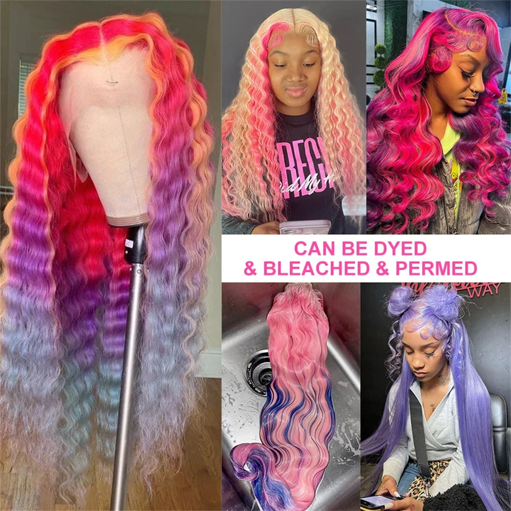 13X6 Honingblonde Kleur Krullend Kant Voorkant Menselijk Haar Pruiken Voor Vrouwen 30 Inch 613 Transparante Braziliaanse 13X4 Diepe Golf Frontale Pruik