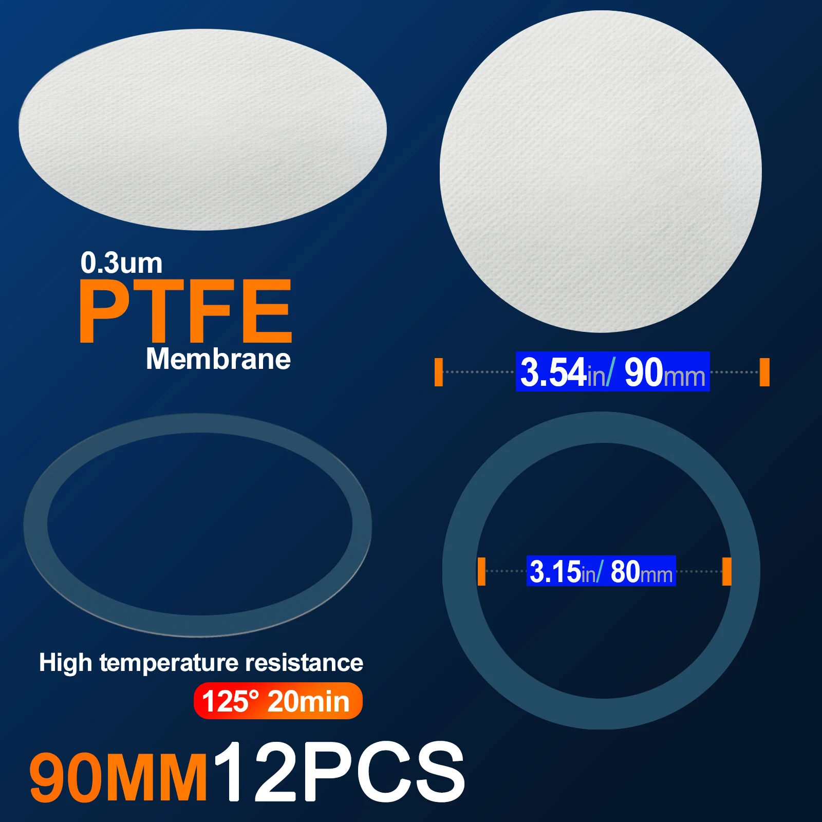 Steriele Mce Gerasterde Membraan Filter,47 Mm, Poriegrootte 0.45um,Lab Supply Steriele, pak Van 100 Door Ks-Tek