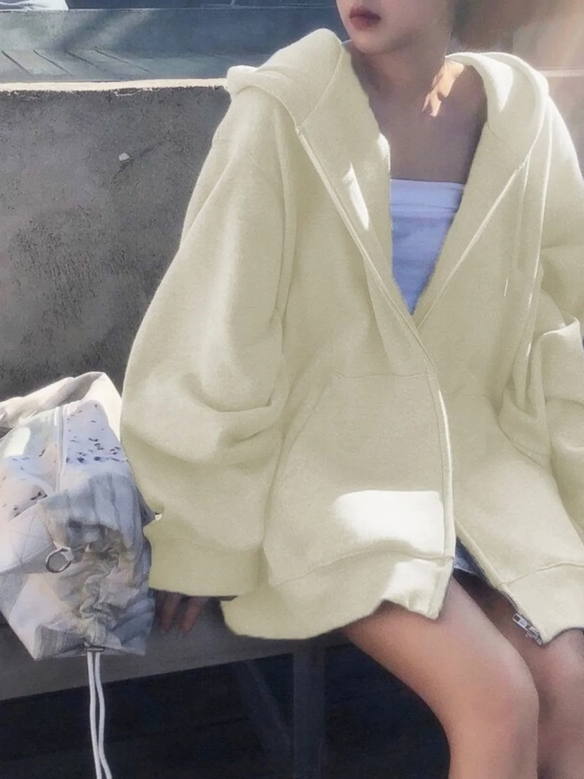 

Хлопковые толстовки с капюшоном, одежда 2000-х годов, Y2K, женские, гибкие, элегантные, с разрезом, хипстерские, на молнии до половины, сезонные, для девочек, дымчатый реглан, красный