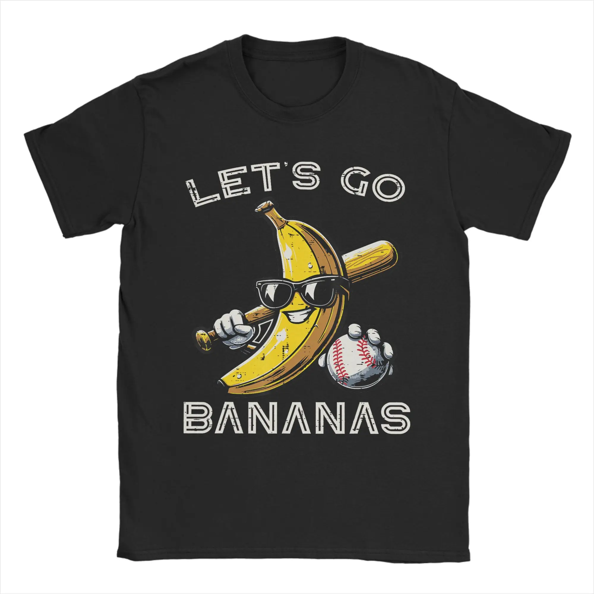 Vintage Banana Ballers T-Shirt for Men Crewneck Cotton T Shirts  Short Sleeve Tee Shirt Gift Idea Clothes