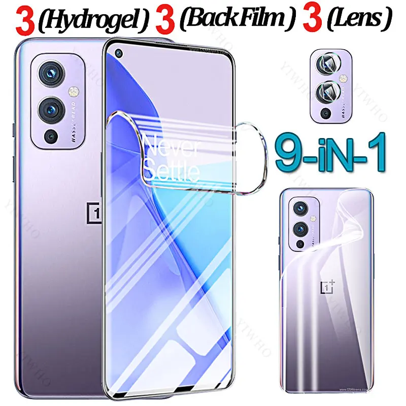 Protective for Oneplus 9 Screen Gel Protector Back Cover Hydrogel Film for OnePlus 9 6.55